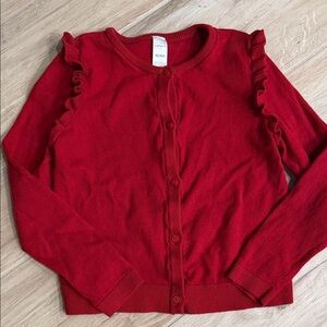 Carter's Vibrant Red Button-Up Cardigan size 10 Girls